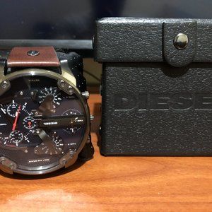 DIESEL DZ7314 Mr Daddy Mens Watch Brown Leather Dial Chronograph